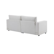 Modern Square Arm Sofa With Soft Fabric Upholstery, Deep Cushions - R&R Furniture Gallery (Fountain Valley, CA)