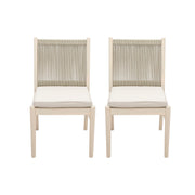 Cordoba - Dining Chair (Set of 2) Comfortable Armless Chairs - Beige - R&R Furniture Gallery (Fountain Valley, CA)