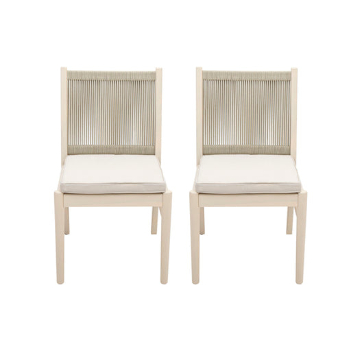 Cordoba - Dining Chair (Set of 2) Comfortable Armless Chairs - Beige - R&R Furniture Gallery (Fountain Valley, CA)