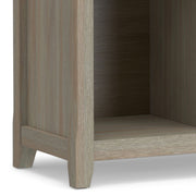 Handcrafted Acadian cube storage organizer by Simpli-Home with multiple open compartments for versatile storage.