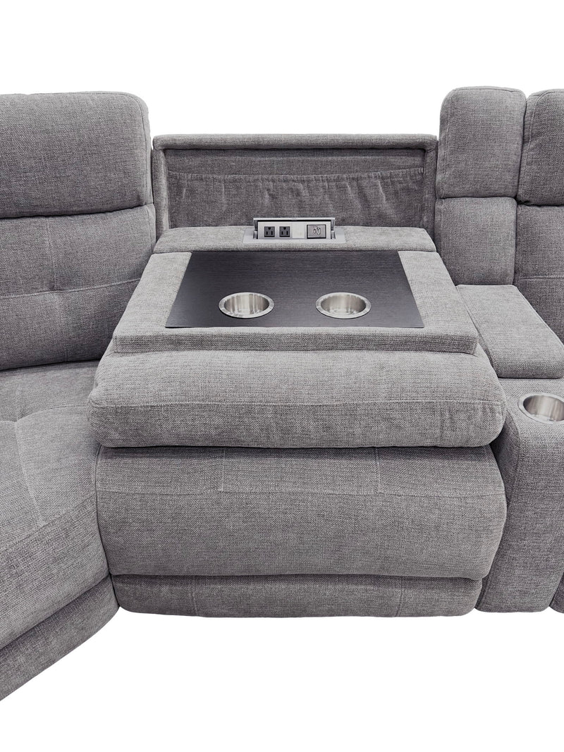 Richland - Modular Power Reclining Sectional With Power Adjustable Headrests - R&R Furniture Gallery (Fountain Valley, CA)
