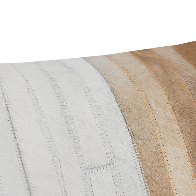 Radiant Oasis - 20" x 20" Meru Hide Pillow - Tan Multi - R&R Furniture Gallery (Fountain Valley, CA)