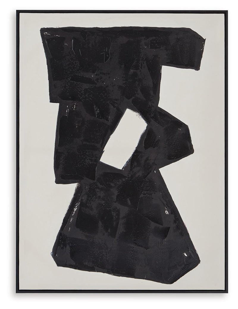 Garviery - Wall Art - Black / Cream - R&R Furniture Gallery (Fountain Valley, CA)