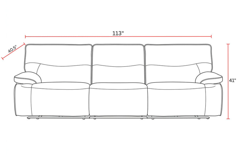 Lucius - 3 Piece Modular Zero Gravity Power Reclining Sofa