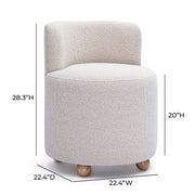 Hakuna - Performance Boucle Desk Chair - Cream - R&R Furniture Gallery (Fountain Valley, CA)