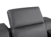 DivanItalia 1116 armless reclining chair in dark gray fabric, showcasing sleek modern design and comfortable seating.