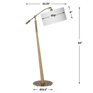 Kennett - Wooden Floor Lamp - Light Brown