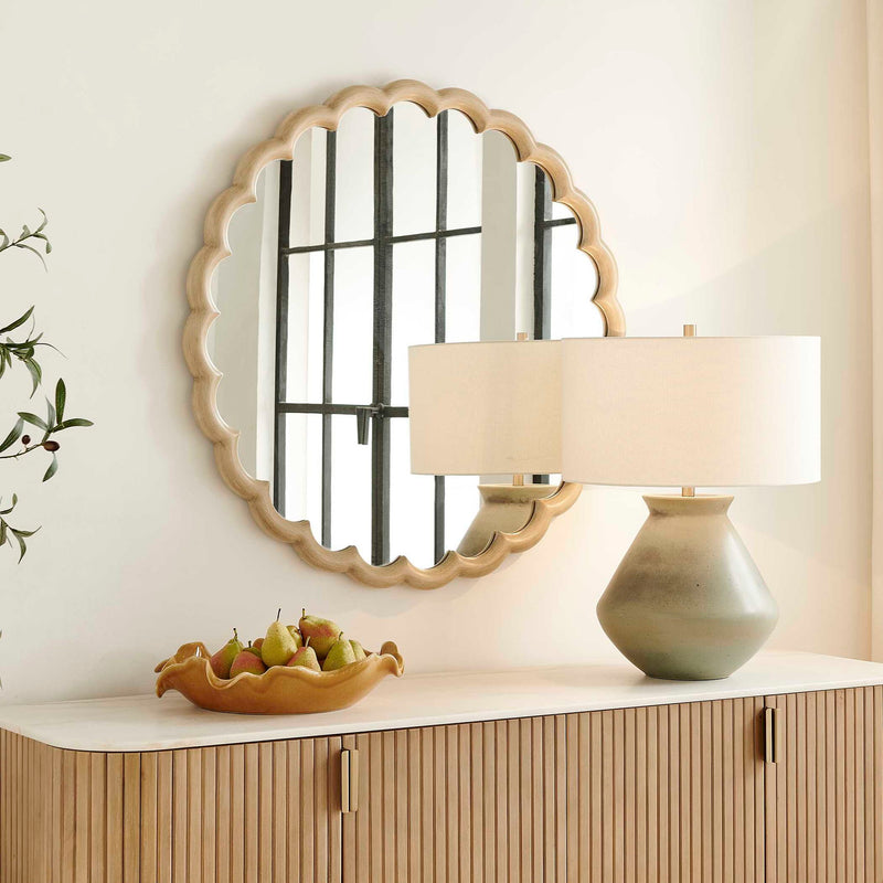 Cerrito - Round Mirror - Burnished Ivory