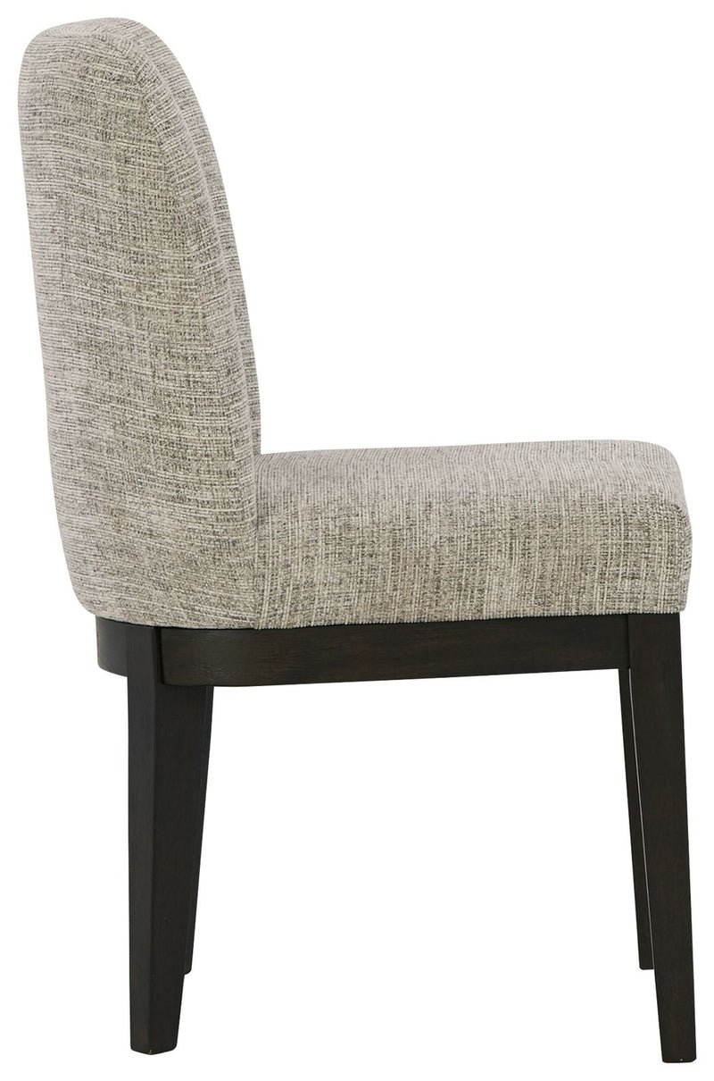 Burkhaus - Dining UPH Side Chair (Set of 2) - Beige / Dark Brown - R&R Furniture Gallery (Fountain Valley, CA)