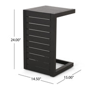 Aluminum Outdoor C - Shaped Side Table For Patio - R&R Furniture Gallery (Fountain Valley, CA)
