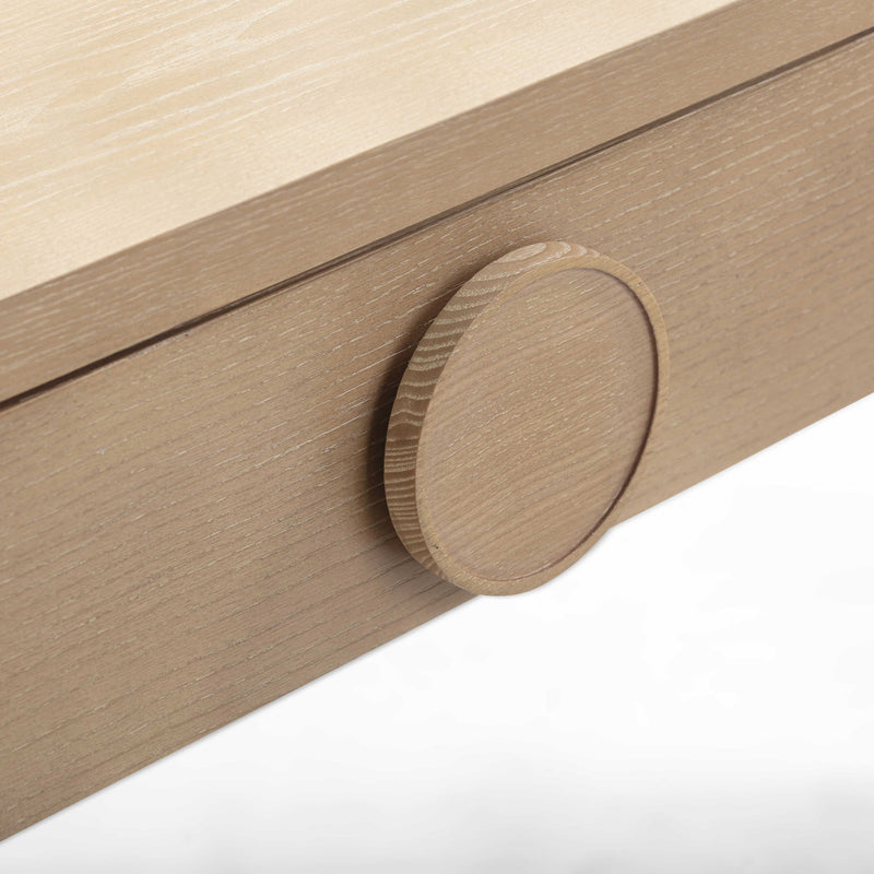 Moonrise - 2 Drawer Vanity Desk - Natural Ash - R&R Furniture Gallery (Fountain Valley, CA)