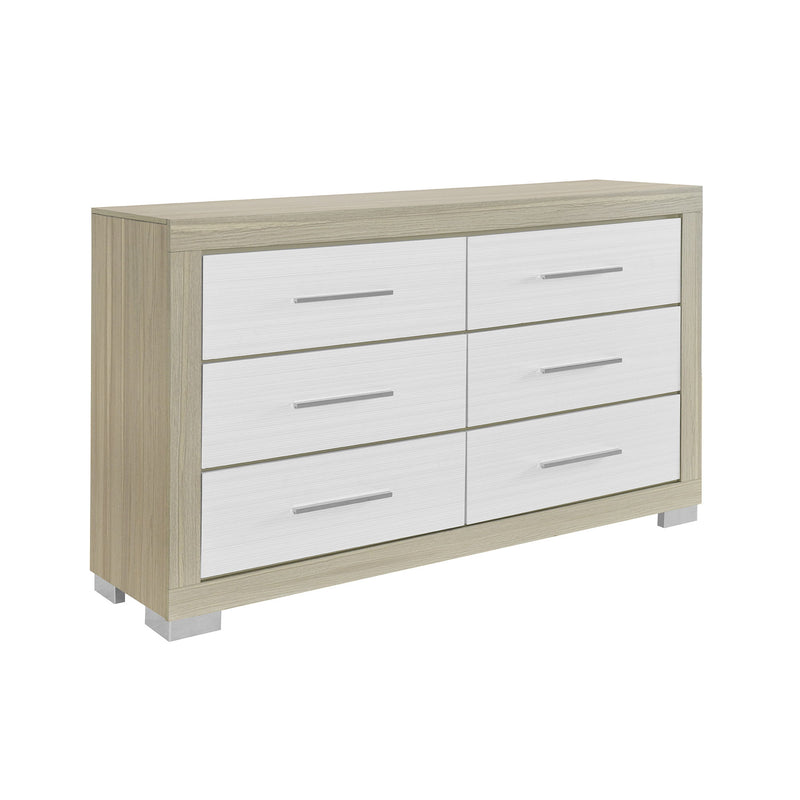 Elsa - 2 Toned And Dresser With Bar Handle And Construction - R&R Furniture Gallery (Fountain Valley, CA)