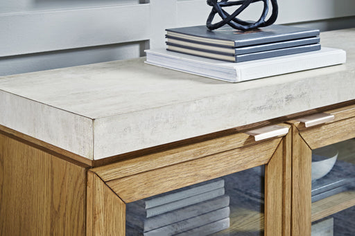 Adanworth - Accent Cabinet - Light Brown / Gray - R&R Furniture Gallery (Fountain Valley, CA)