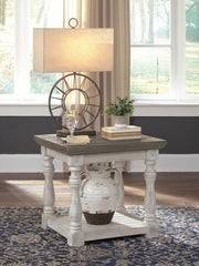 Havalance - Rectangular End Table - Gray / White - R&R Furniture Gallery (Fountain Valley, CA)