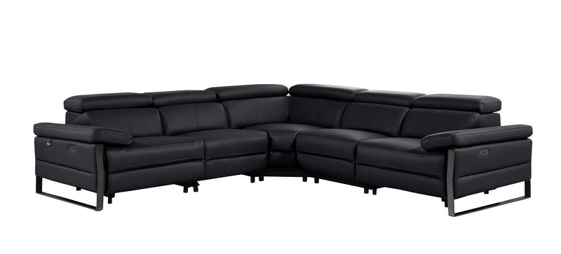 1246 - 5-Piece L-Shaped Modular Power Reclining Sectional With Power Headrests - R&R Furniture Gallery (Fountain Valley, CA)