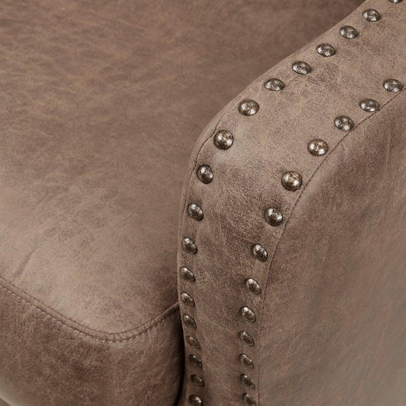Shasta - Accent Chair With And Nail Buttons - Brown - R&R Furniture Gallery (Fountain Valley, CA)