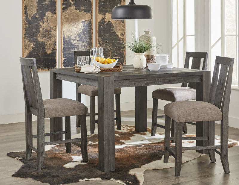 Meadow Solid Wood Square Counter Table in Graphite