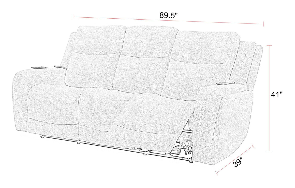 Penfield - Power Zero G Sofa With Heat, Massage & Speaker P3 - Frappe