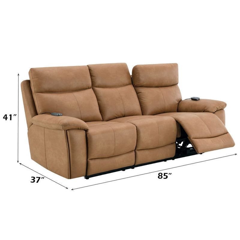 Chavis - Power Motion Sofa With USB & Power Headrest - Brown - R&R Furniture Gallery (Fountain Valley, CA)