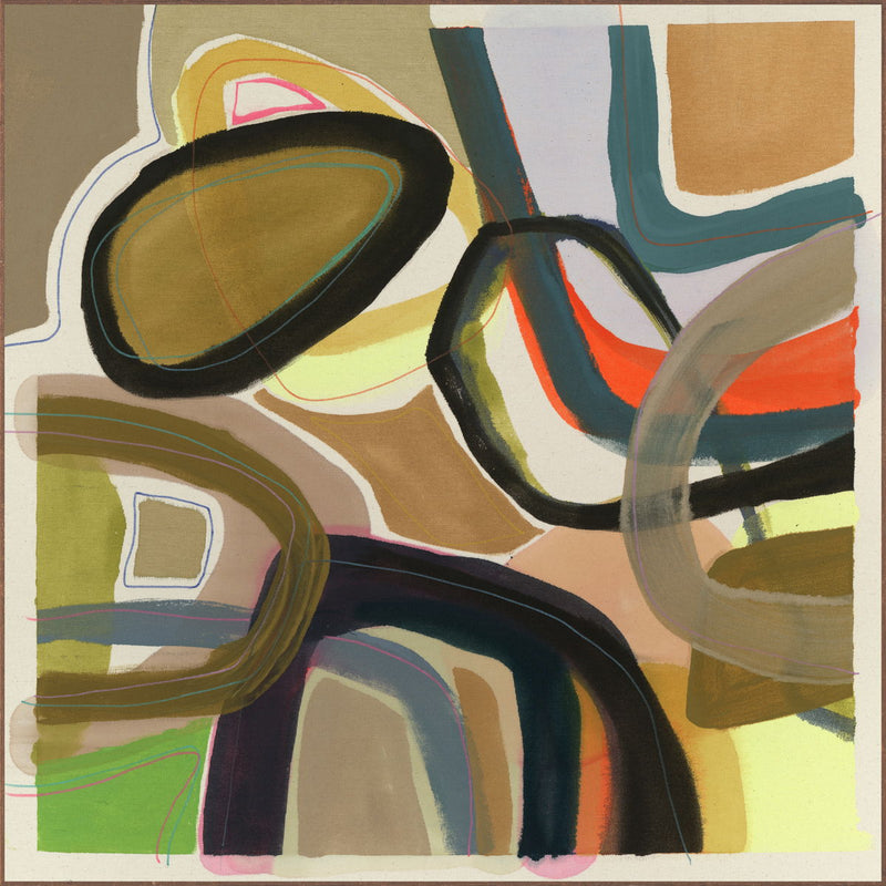 Toya II - 48" x 48" Painting Art By Buddy Whitlock - Green / Yellow - R&R Furniture Gallery (Fountain Valley, CA)