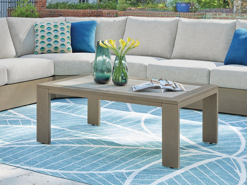 Signature Design by Ashley Kimpton Isle coffee table with a wooden top and metal legs, modern design for living room decor.