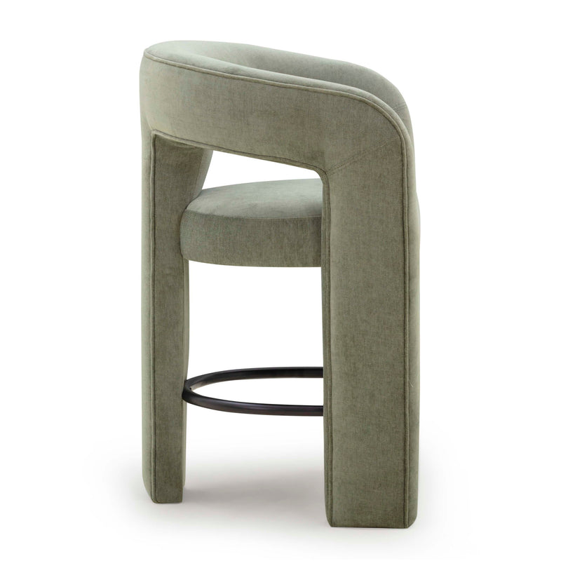 TOV Furniture Malone counter height stool with wooden seat and metal legs, suitable for kitchen or bar area.
