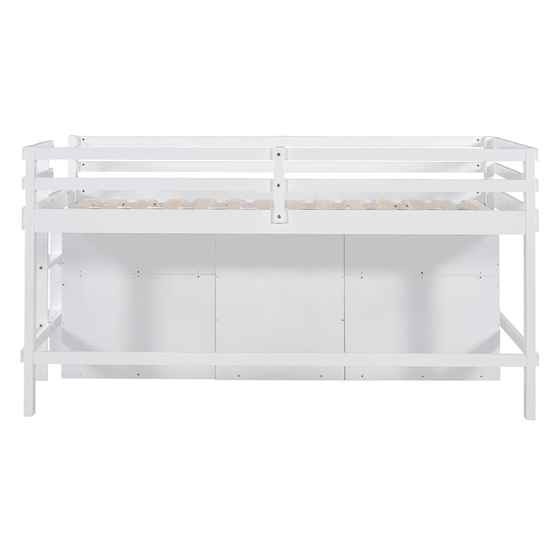 Loft Bed With 4 Drawers, Underneath Cabinet And Shelves - R&R Furniture Gallery (Fountain Valley, CA)