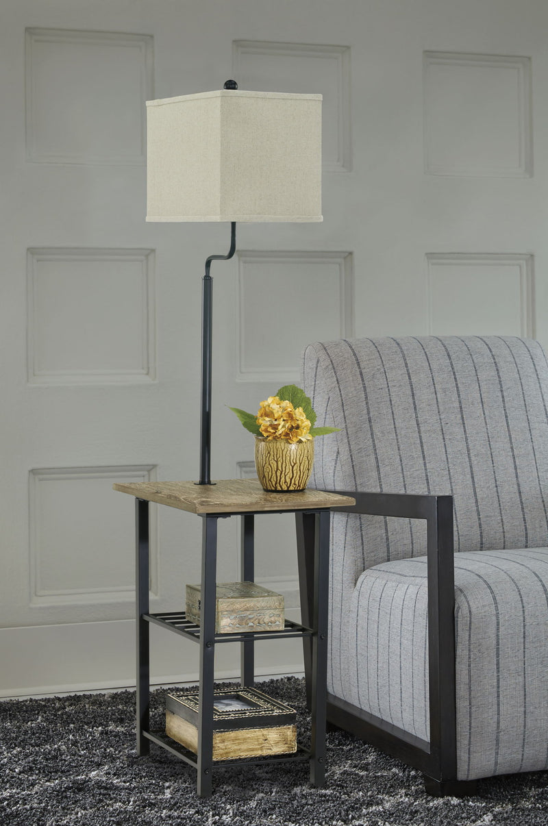 Shianne - Metal Tray Lamp  - Black - R&R Furniture Gallery (Fountain Valley, CA)