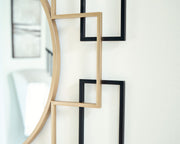 Oceanal - Accent Mirror - Black / Gold Finish - R&R Furniture Gallery (Fountain Valley, CA)