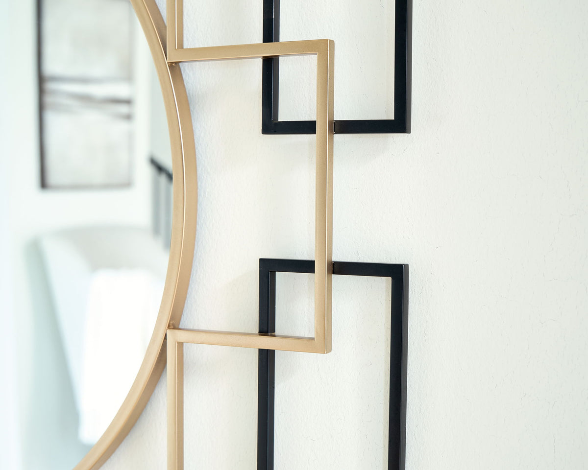 Oceanal - Accent Mirror - Black / Gold Finish - R&R Furniture Gallery (Fountain Valley, CA)