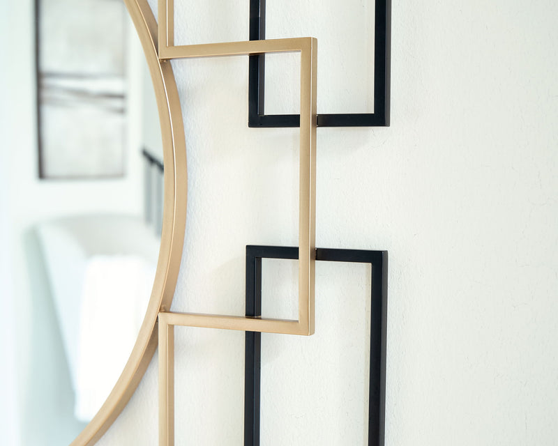 Oceanal - Accent Mirror - Black / Gold Finish - R&R Furniture Gallery (Fountain Valley, CA)