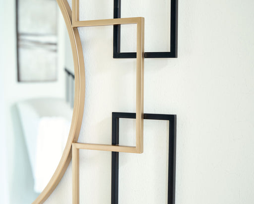 Oceanal - Accent Mirror - Black / Gold Finish - R&R Furniture Gallery (Fountain Valley, CA)