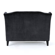 Noble House Nurturing upholstered loveseat with wingback design, diamond tufting, and plush fabric for a stylish living room accent.
