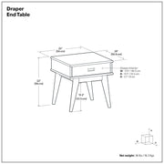 Draper - Handcrafted Mid Century End Table - R&R Furniture Gallery (Fountain Valley, CA)