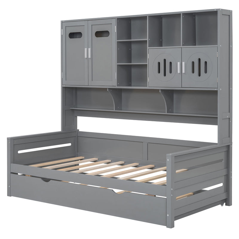 Daybed With All-In-One Cabinet And Shelf - R&R Furniture Gallery (Fountain Valley, CA)
