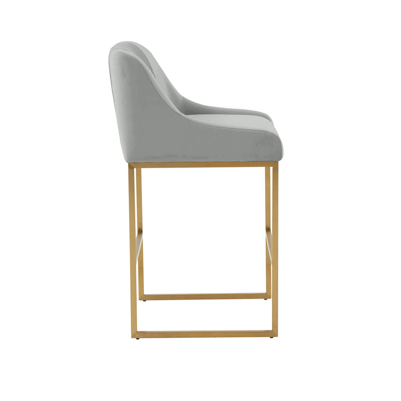 Lisa - Velvet Counter Stool - R&R Furniture Gallery (Fountain Valley, CA)