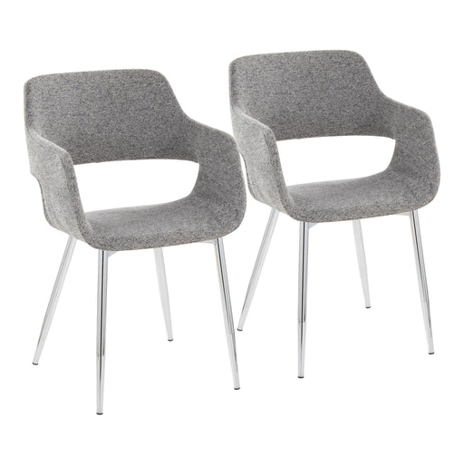 Set of two Lumi Source Margarite contemporary dining chairs with sleek, modern design and comfortable upholstered seats.