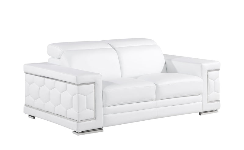 296 - Genuine Leather Loveseat - R&R Furniture Gallery (Fountain Valley, CA)