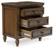 Sturlayne - Three Drawer Night Stand - Brown - R&R Furniture Gallery (Fountain Valley, CA)
