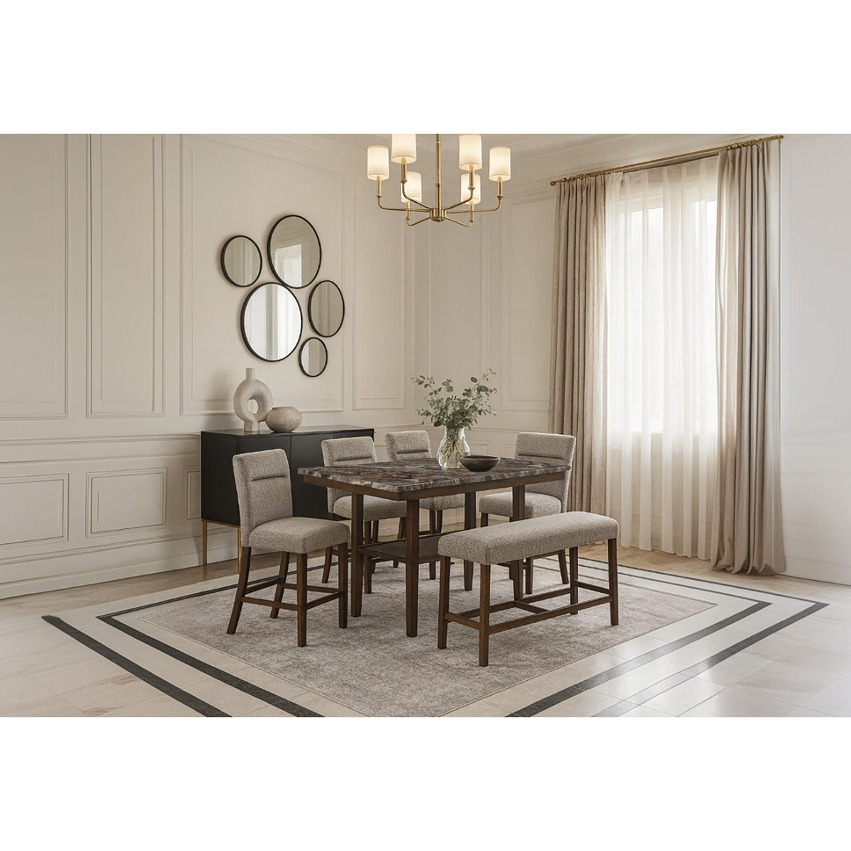 Marcello - Bar Bench - Brown