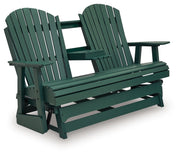 Shell Beach - Loveseat Glider - Green - R&R Furniture Gallery (Fountain Valley, CA)
