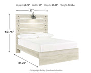 Youth bedroom set with 8-piece signature design by Ashley, featuring a bed, dresser, mirror, and matching storage pieces.