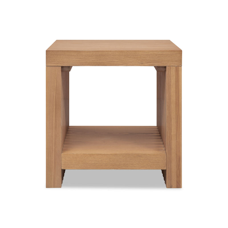 Modus Tanner Side Table in Flaxen color, standalone accent table with sleek modern design and smooth surface.