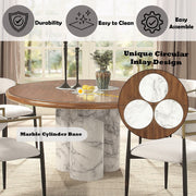 Harvey - Round Dining Table - Brown - R&R Furniture Gallery (Fountain Valley, CA)