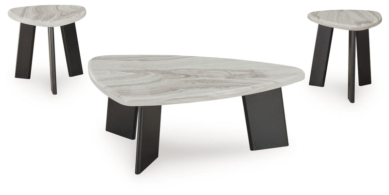 Lilyberg - Occasional Table Set (Set of 3) - Gray / Black - R&R Furniture Gallery (Fountain Valley, CA)