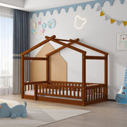 Bed House Bed Frame With Fence - R&R Furniture Gallery (Fountain Valley, CA)