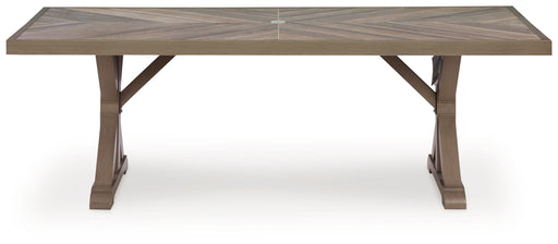 Laguna Heights - Rectangular Dining Table With Umbrella Option - Beige - R&R Furniture Gallery (Fountain Valley, CA)