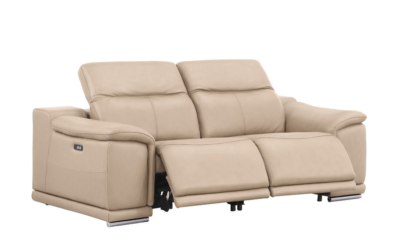 2679 - Power Reclining Sofa, Loveseat & Chair Set In Genuine Leather (5 Recliners)