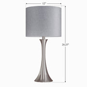 Set of two Lumi Source Lenuxe contemporary semi-gloss table lamps with sleek modern design and cylindrical shades.