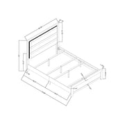 Carlos - Modern Design Bed With LED - R&R Furniture Gallery (Fountain Valley, CA)